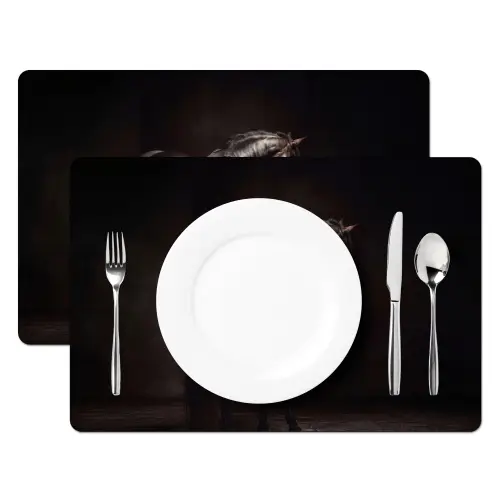 Krachtig - Paard - Donker Placemat vinyl groot -zzsfeer2_Kitchenyeah-website