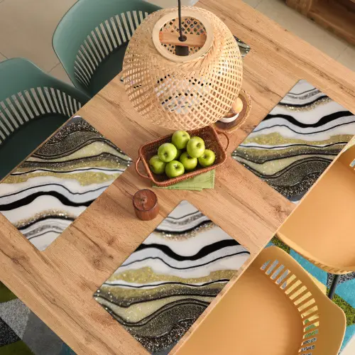 Edelsteen - Abstract - Marmer - Natuur Placemat vinyl groot -zzsfeer5_Kitchenyeah-website