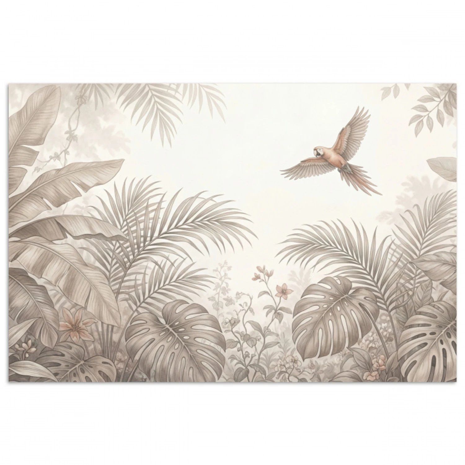 Papagaai - Jungle - Tropisch poster papier klein -3d