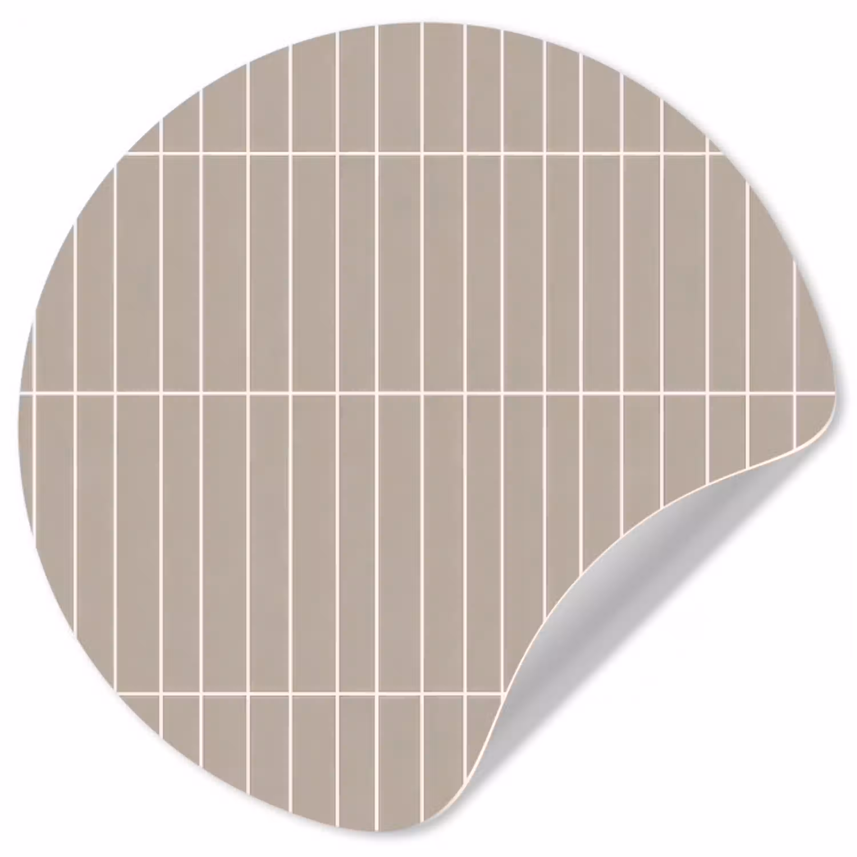 Verticaal - Wandtegel - Licht Beige Wandcirkel behangsticker klein 186 -3d