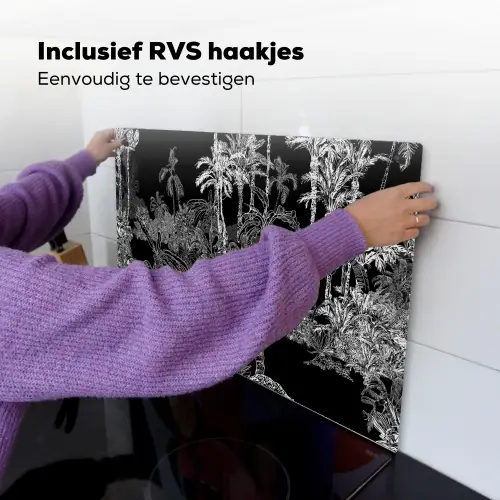Palm - Jungle - Tropical Inductie beschemer met haakjes klein -ky-ophangen-nl