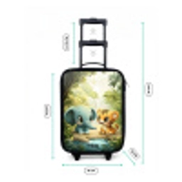Olifant - Tijger - Bos - Jungle Kinderkoffer - Zwart klein -productfoto_formaten
