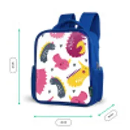 Dino - Patronen - Kind - Roze - Meisjes Kinderrugzak - Blauw middel -productfoto_formaten