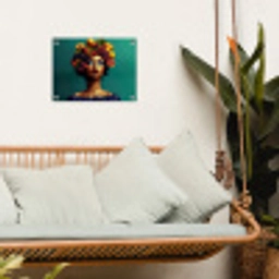 Vrouw - Hoodtooi - Tropisch - Fruit - Druiven tuinposter los doek klein -sfeer7
