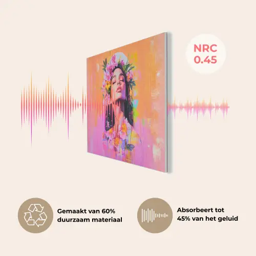 Portret - Bloemenkroon - Vrouw PET vilt klein -USP_NL