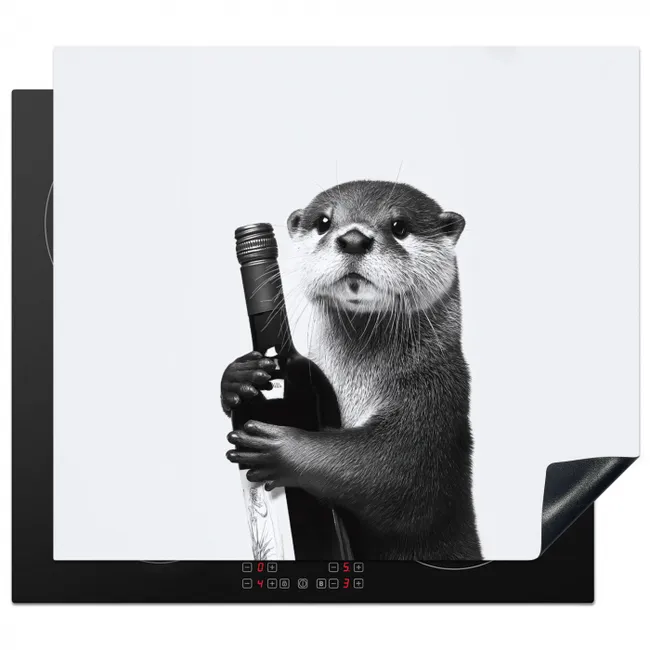 Inductie beschermer - Wijnfles - Otter - Zwart