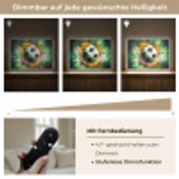Bal - Voetbal - Groen - Oranje - Rook Light Box met batterij (Wandlamp kind) middel -USP_dimbaarDE