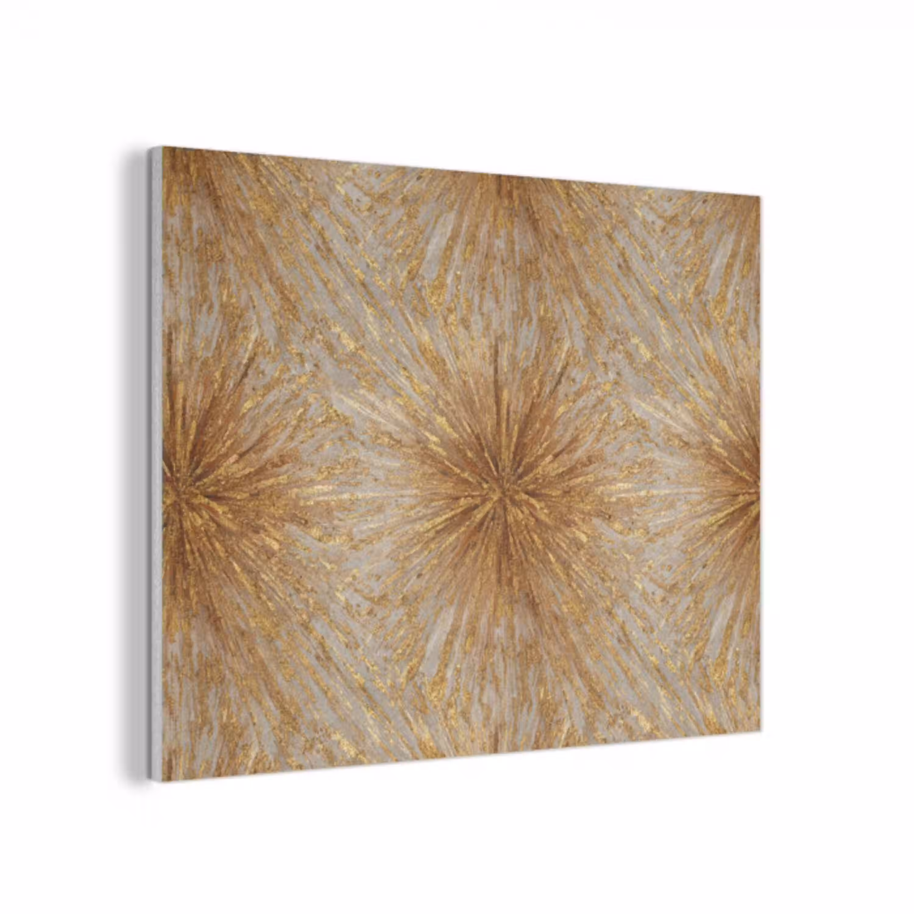 Explosie - Abstract - Goud - Wit PET vilt klein 837 -3d