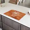 Bloem - Minimalistisch - Wit Inductie beschermer vinyl 3mm klein -sfeer8