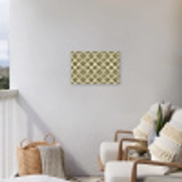 Tegel - Dessin - Groen Tuinposter op houten frame 2 cm dik klein 845 -sfeer1