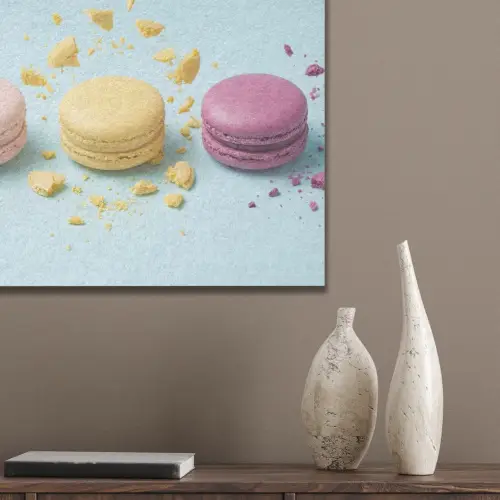 Macarons - Kleurrijk - Pastel PET vilt klein -sfeer6_closeup