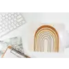 Minimalistisch - Boog - Lijnen - Beige muismat rubber klein -witbureau