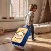 Kawai - Koe - Bruin Kinderkoffer - Blauw klein -sfeer1