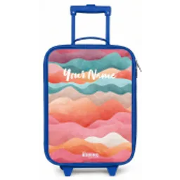 Abstracte golven Kinderkoffer - Blauw klein -zz3dotto