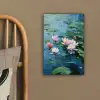 Waterlelies - Bloemen - Roze - Water canvas 2cm klein -sfeer3