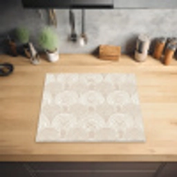 Golven - Structuur - Beige Inductie beschermer vinyl 3mm middel 274 -sfeer5
