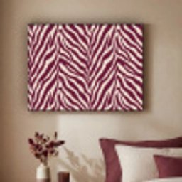 Zebra - Motief - Bordeaux - Rood Textielframe zwart klein 947 -sfeer1
