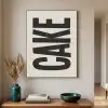 Beige - Japandi - Cake - Decoratie Textielframe zwart klein -sfeer1