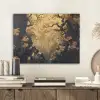 Bloemen - Takken - Goud - Sierlijk PET vilt klein -sfeer1