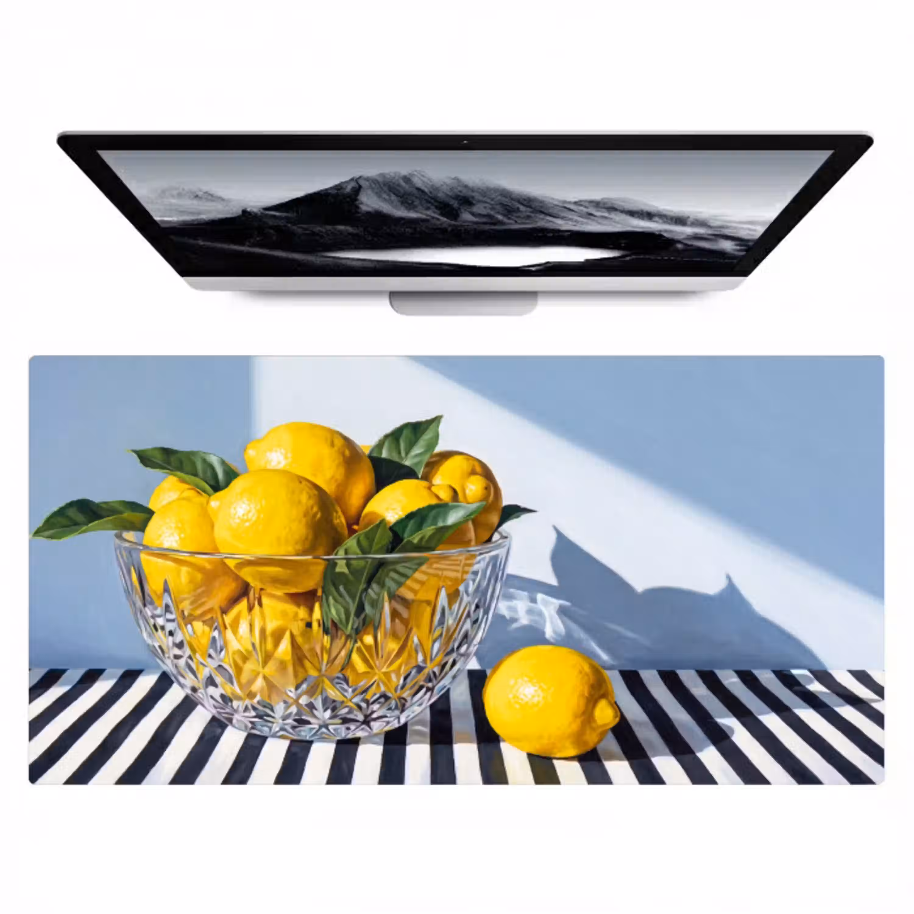 Citroenen - Fruit - Geel Muismat XXL klein -zzz3d