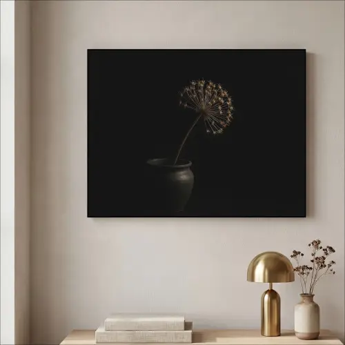 Bol - Gedroogd - Vaas - Zwart Textielframe zwart klein -sfeer2