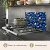 Luxe - Blauwe - Marmer - Stenen keuken achterwand spatscherm klein 900 -usp_NL