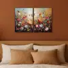 Bloemen - Abstract - Verflook - Kleurrijk Canvas - Meerluiken 2 luik klein -sfeer2