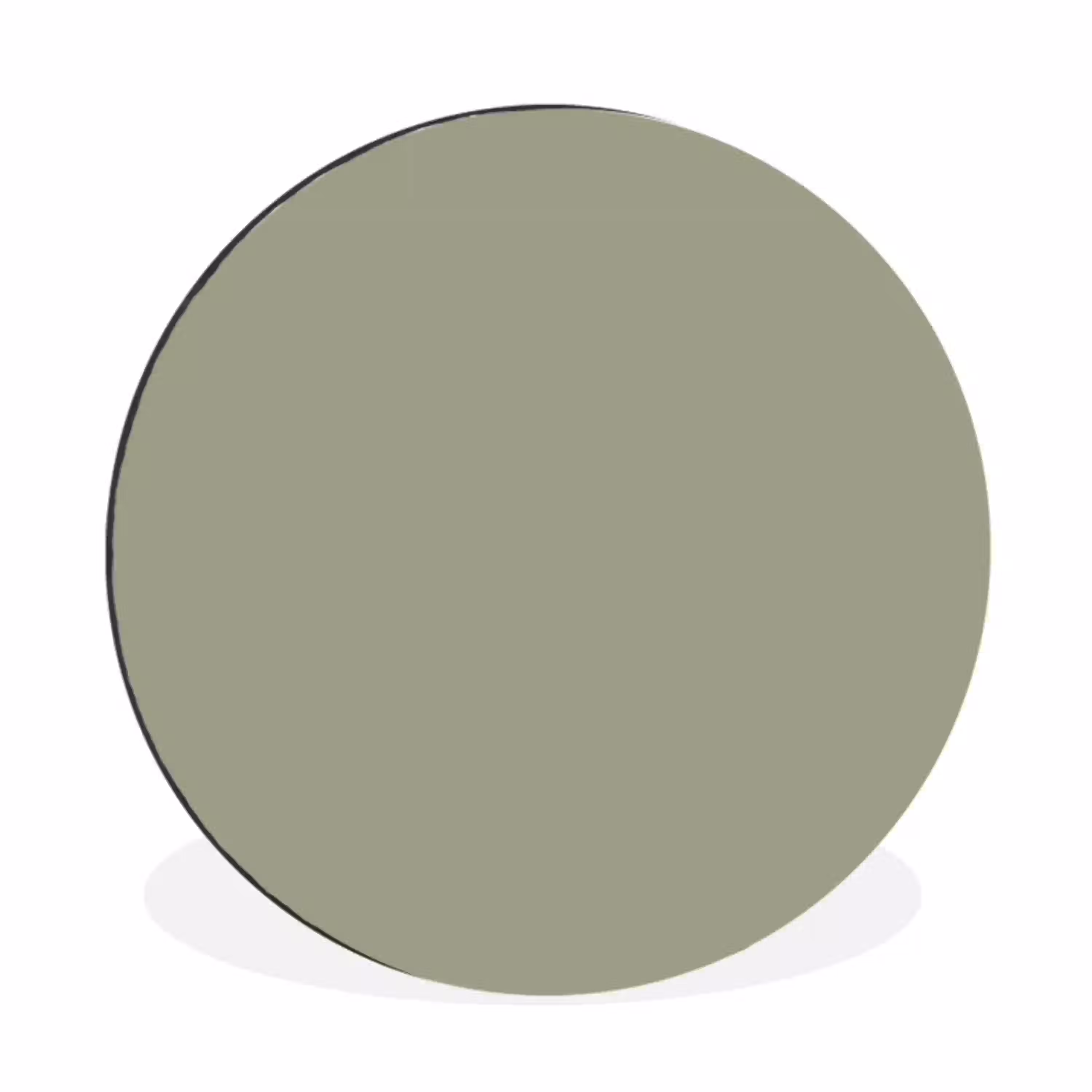 Sage - Mist - Groen Wandcirkel aluminium klein 190 -3d