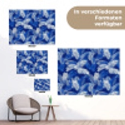 Palmblad - Patroon - Blauw tuinposter los doek klein 239 -Xsfeer9_DE