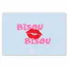Lippen - Bisou - Blauw Placemat vinyl groot -zzsfeer1_Kitchenyeah-website