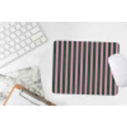Verticale strepen - Groen - Roze muismat rubber klein 262 -witbureau