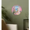 Roze - Buiten - Verf Wandcirkel kunststof plaat 5mm dik klein -sfeer3