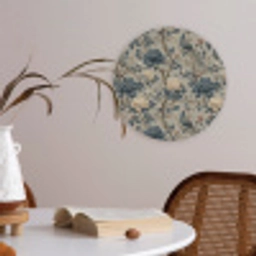 Pauw - Bloemen - Blauw Akoestische PET Vilt - Rond klein 838 -sfeer3