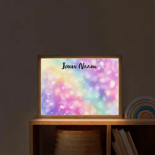 Licht - Regenboog - Hartjes Light Box met batterij (Wandlamp kind) middel -sfeer1_kind
