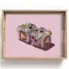Sushi - Rolletjes - Steentjes - Kleurrijk Dienblad Rechthoek middel -z3d_shopping