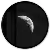 Maan - Hemel - Zwart - Schaduw Fotolijst rond zonder passe partout klein -3d