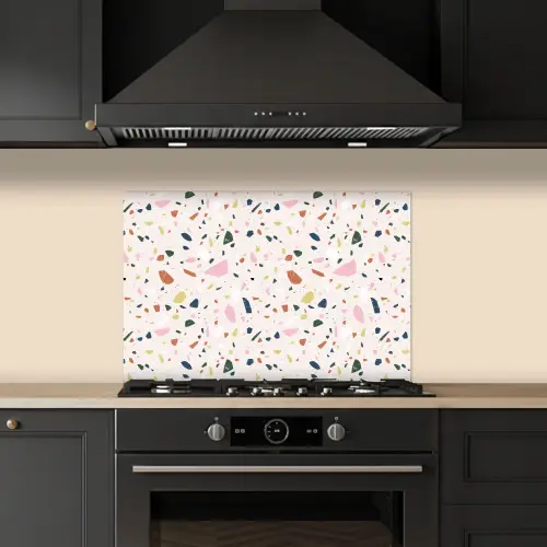 Terrazzo - Patroon - Kleurrijk keuken achterwand spatscherm klein 900 -sfeer1