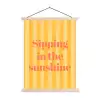 Gestreept - Geel - Sunshine - Letters textielposter latten blank klein -3d
