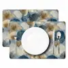 Bladeren - Abstract - Goud - Blauw Placemat vinyl groot -zzsfeer2_Kitchenyeah-website