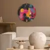 Kleurvlakken - Vormen - Kleurrijk - Abstract Akoestische PET Vilt - Rond klein -sfeer1
