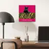 Kat - Baas - Roze - Tijgerprint aluminium wit klein -sfeer5