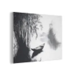 Boot - Rivier - Bamboe - Wit PET vilt klein -3d