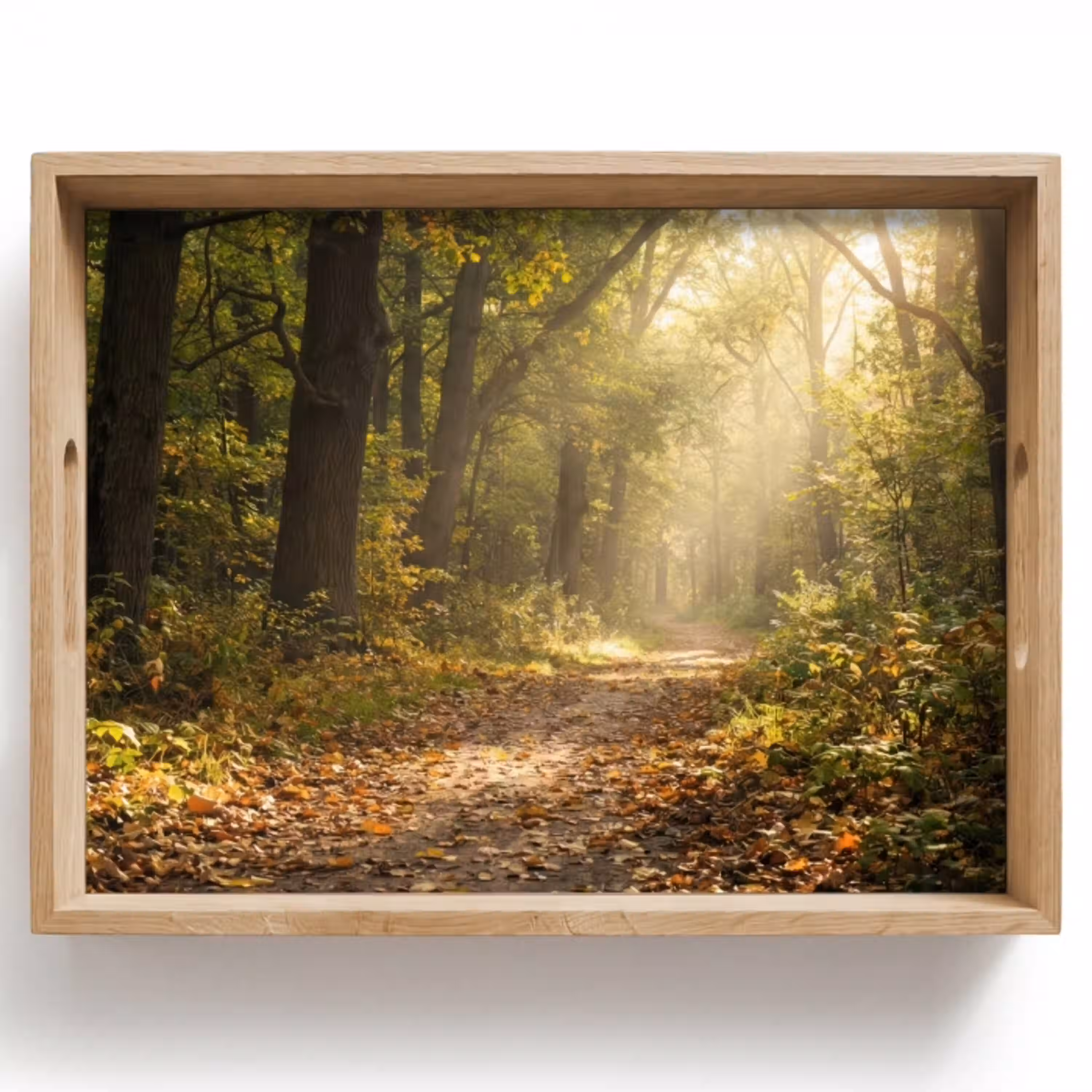 Zonlicht - Bospad - Bomen Dienblad Rechthoek middel -z3d_shopping