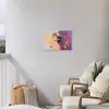 Abstract - Vrouw - Bloemenkroon - Goud Tuinposter op houten frame 2 cm dik klein -sfeer1
