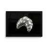 Croissant - Metaal - Zilver fotolijst zwart zonder passe partout klein -3d