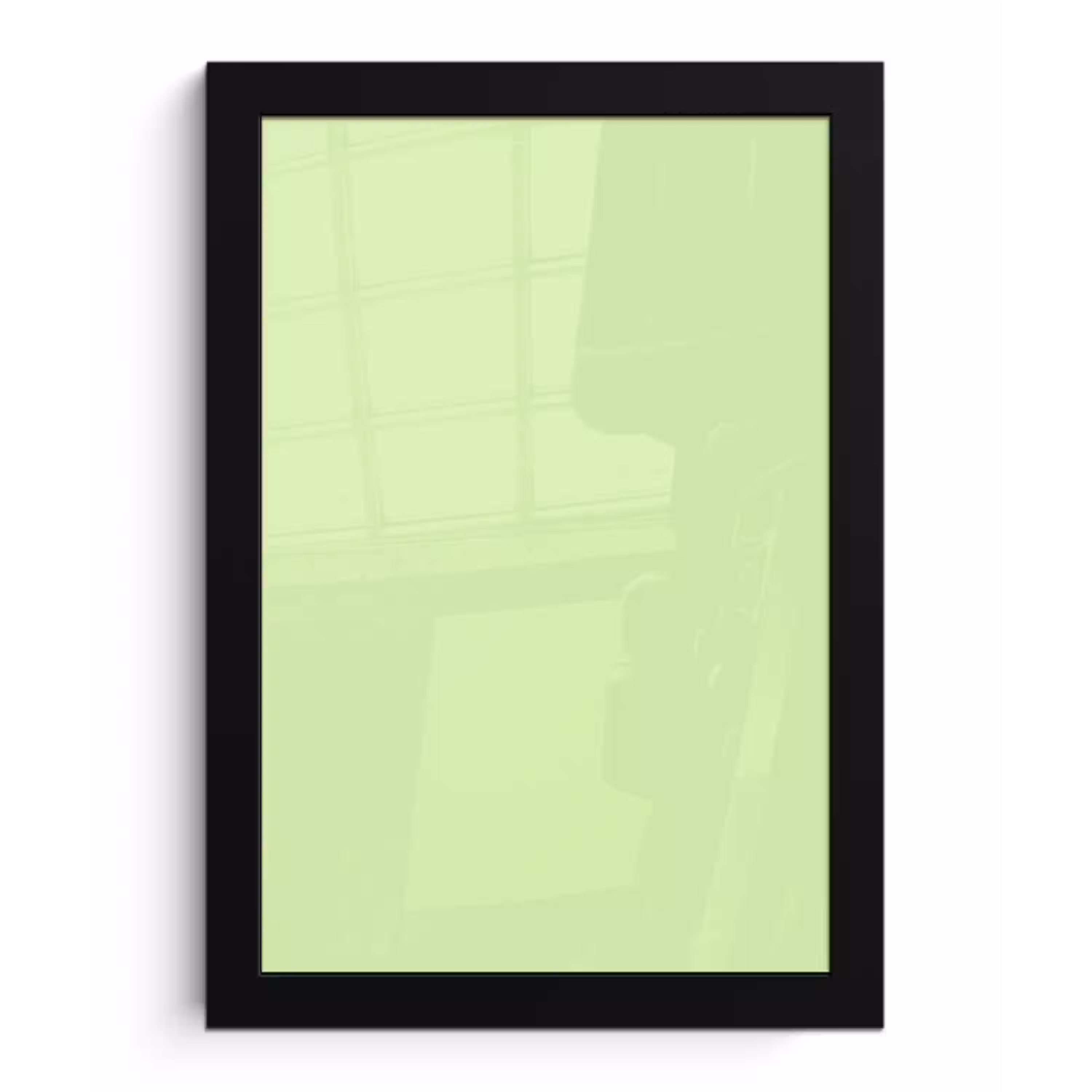 Light - Lime - Groen fotolijst zwart zonder passe partout klein 224 -3d