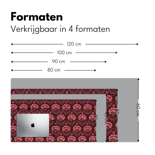 Bloemen - Waaier - Paars Muismat XXL klein 681 -sfeer5