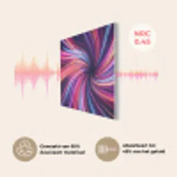 Abstract - Swirl - Futuristic - Neon PET vilt klein -USP_NL