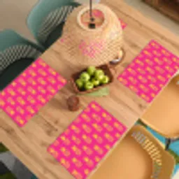 Ananas - Trendy - Roze Placemat vinyl groot 368 -zzsfeer5_Kitchenyeah-website