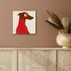 Silhouet - Hond - Trui - Rood aluminium wit klein -sfeer4